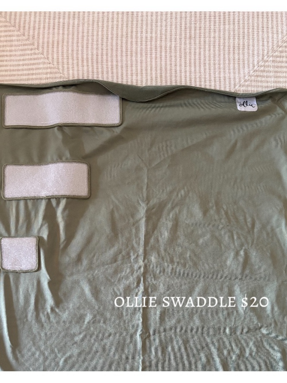 Olive green Ollie swaddle